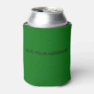 Forrest Green Solid Colour Can Cooler