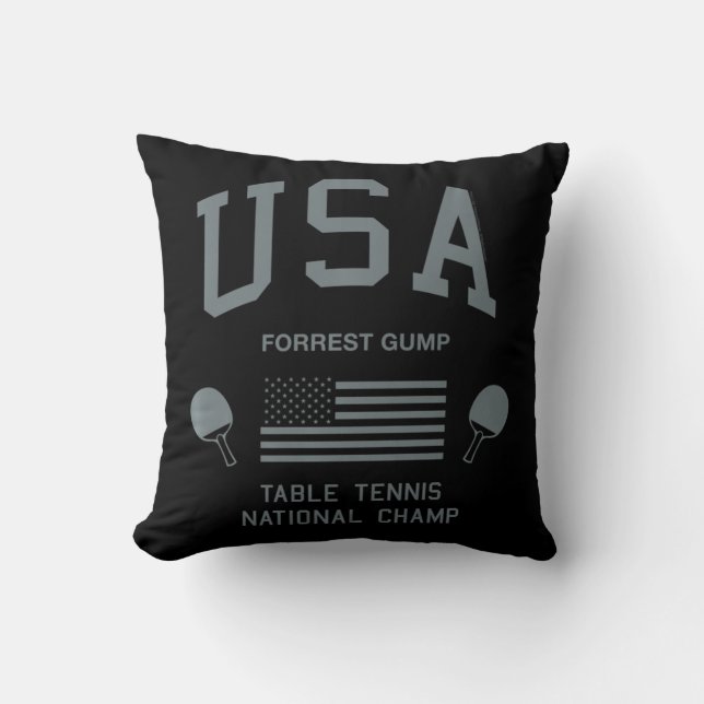 Forrest Gump USA Table Tennis National Champ   Cushion (Front)