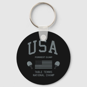 Forrest Gump USA Table Tennis National Champ Key Ring