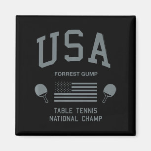 Forrest Gump USA Table Tennis National Champ Magnet