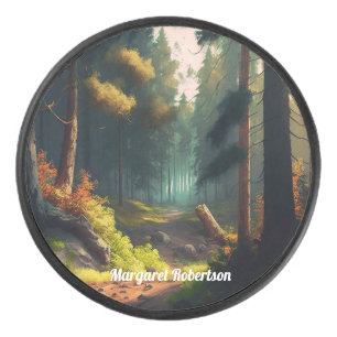 Forrest Landscape Hockey Puck