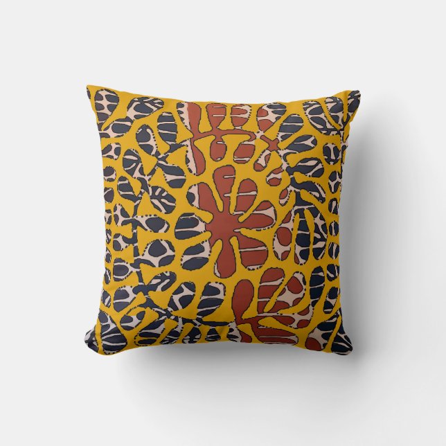 Forrest Leaves in Brown Cushion (Front)