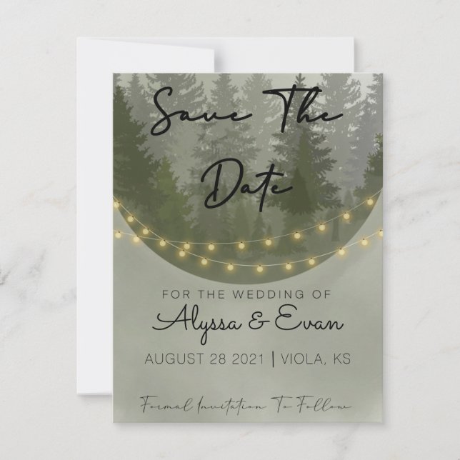 Forrest Save  The Date Invitation (Front)