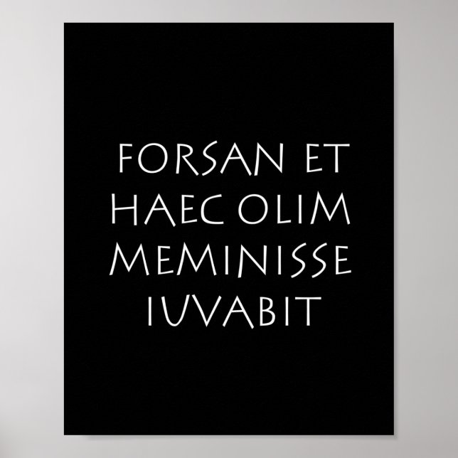 Forsan et haec olim meminisse iuvabit poster (Front)