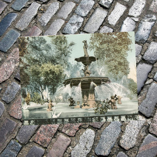 Forsyth Fountain Savannah GA Postcard