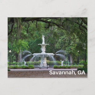 Forsyth Park Fountain in Savannah, GA Postcard