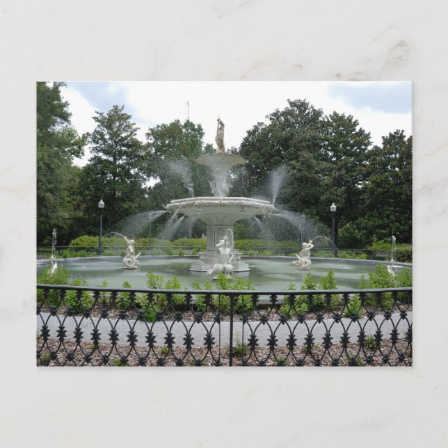 Forsyth Park Fountain Postcard (Front)