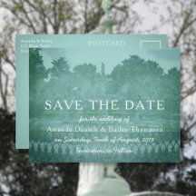 Forsyth Park Fountain Savannah GA Save the Date