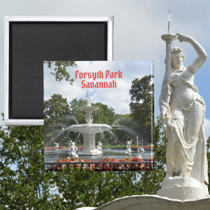 Forsyth Park Fountain Savannah Georgi Photographic Magnet