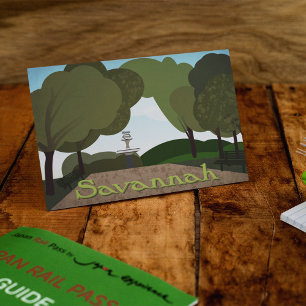 Forsyth Park in Savannah, Georgia Postcard