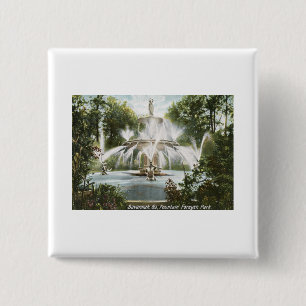 Forsyth Park, Savannah 1906 Vintage 15 Cm Square Badge