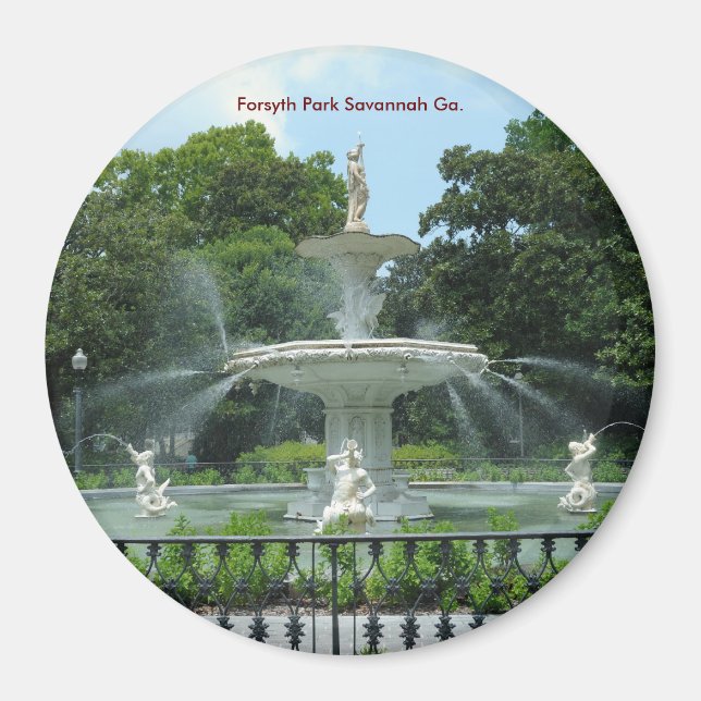 Forsyth Park Savannah Ga. Magnet (Front)