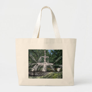 Forsyth Park Water Fountain Savannah Georgia GA Large Tote Bag