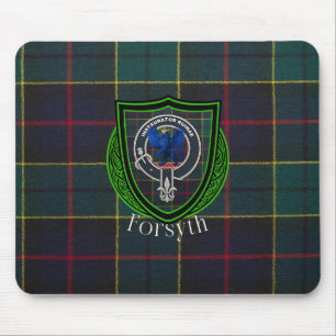 Forsyth Scottish Clan Tartan & Crest Mouse Pad
