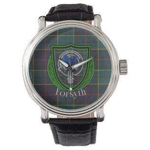 Forsyth Scottish Clan Tartan & Crest Watch