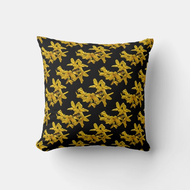 Forsythia Abstract Pillow (Front)