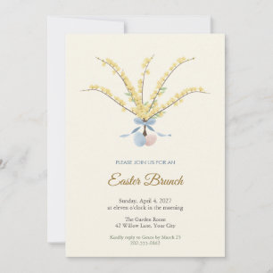 Forsythia Branches Easter Brunch Invitation
