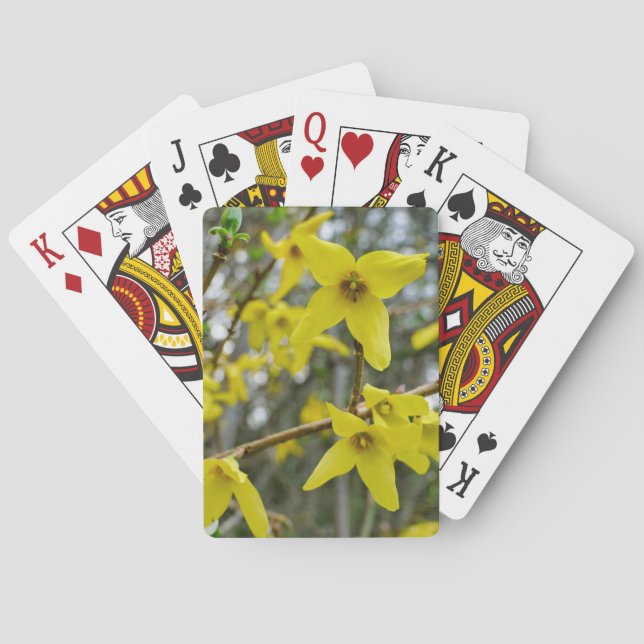 Forsythia in Springtime Playing Cards (Back)