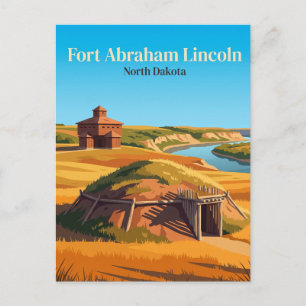 Fort Abraham Lincoln State Park USA Postcard