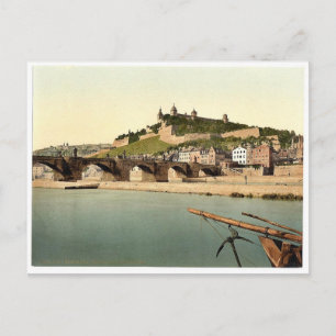 Fort and old bridge, Wurzburg, Bavaria, Germany vi Postcard