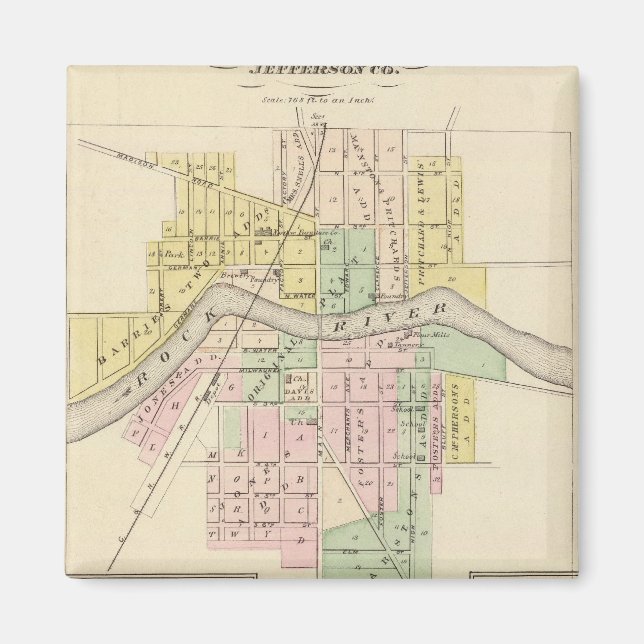 Fort Atkinson, Waterloo and Palmyra, Jefferson Co Magnet (Front)