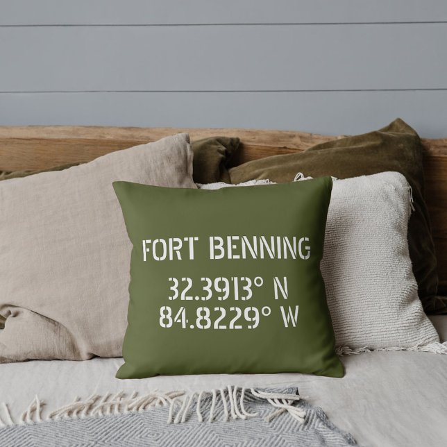 Fort Benning Latitude Longitude  Cushion (Creator Uploaded)