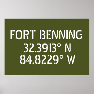 Fort Benning Latitude Longitude   Poster