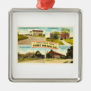 Fort Bragg # 2 North Carolina NC Vintage Souvenir- Metal Tree Decoration