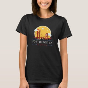 Fort Bragg CA Golden Gate Bridge Bad Geography Stu T-Shirt