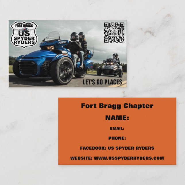 Fort Bragg Chapter  - Business Cards 2 (Front/Back)