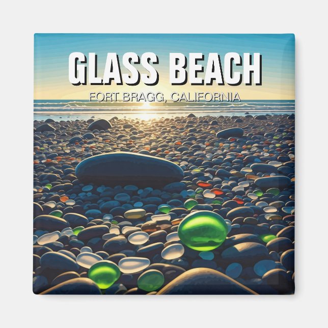 Fort Bragg Glass Beach California Magnet (Front)
