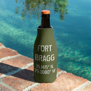 Fort Bragg Latitude Longitude Bottle Cooler
