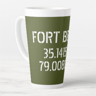 Fort Bragg Latitude Longitude   Latte Mug