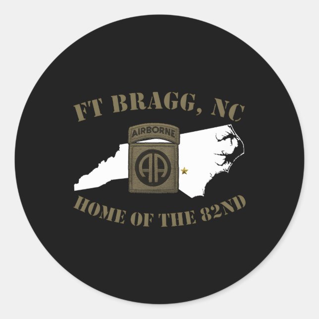 Fort Bragg Military Base-Army Post-Fayetteville Nc Classic Round Sticker (Front)