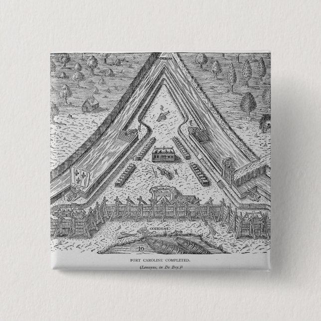 Fort Caroline Completed 15 Cm Square Badge (Front)