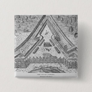 Fort Caroline Completed 15 Cm Square Badge