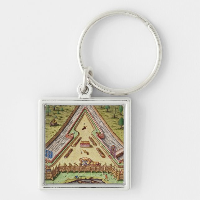 Fort Caroline, from 'Brevis Narratio' Key Ring (Front)