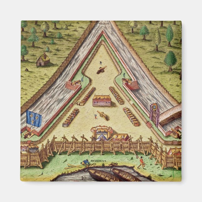 Fort Caroline, from 'Brevis Narratio' Magnet (Front)