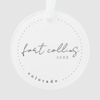 Fort Collins, Colorado CO Travel United States Ornament