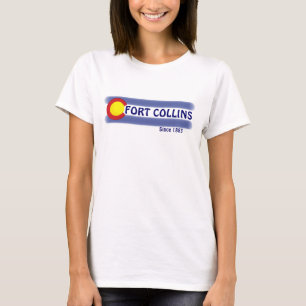 Fort Collins Colorado local flag ladies tee