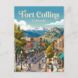Fort Collins Colorado Postcard