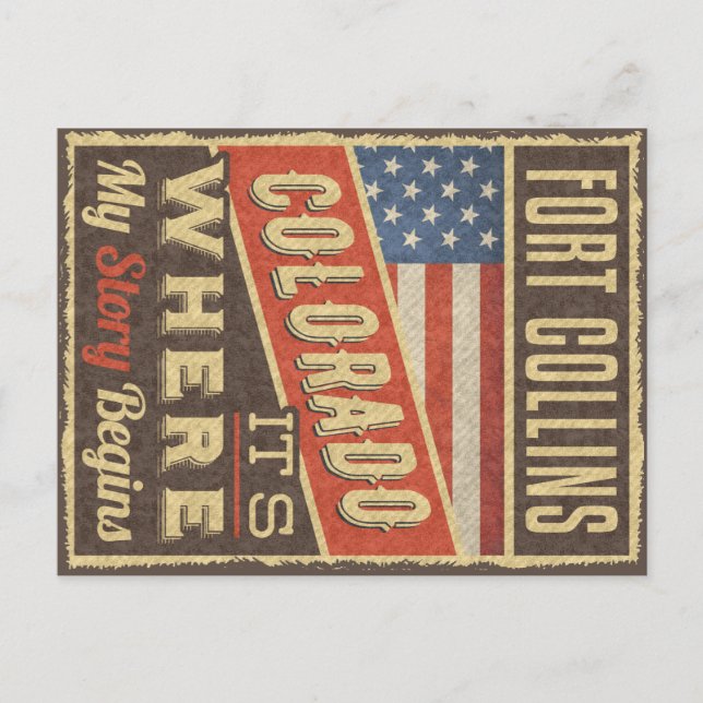 Fort Collins Colorado Postcard (Front)