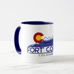 Fort Collins Colorado wood mountains mug