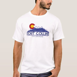 Fort Collins Colorado wood mountains shirt