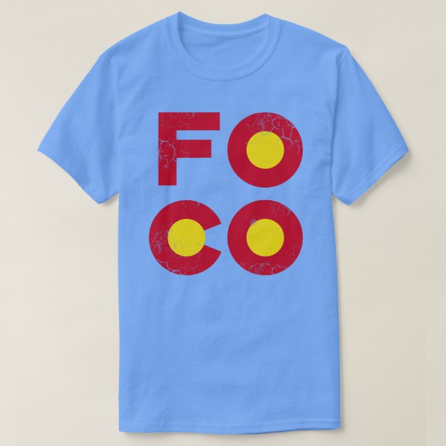 Fort Collins FOCO Colorado T-Shirt (Design Front)