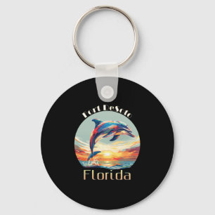 Fort Desoto Florida Summer Vacation Beach Dolphin Key Ring