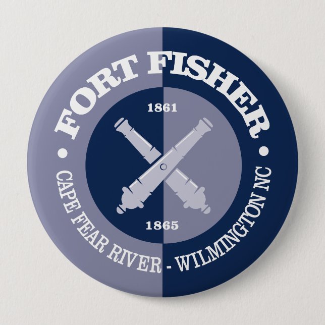 Fort Fisher (B&G) 10 Cm Round Badge (Front)