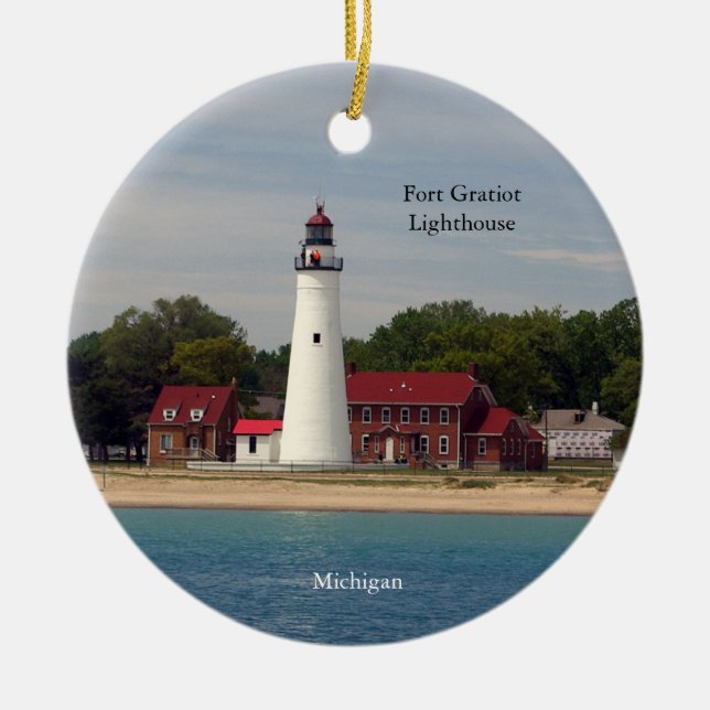 Fort Gratiot Lighthouse double sided ornament (Front)