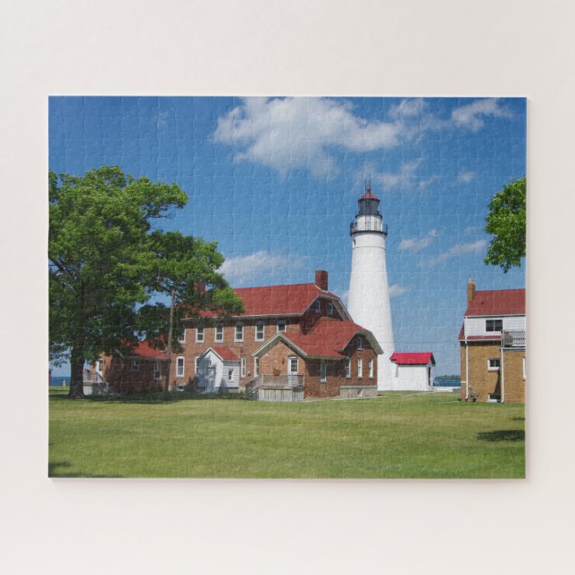 Fort Gratiot Lighthouse from land Jigsaw Puzzle (Horizontal)