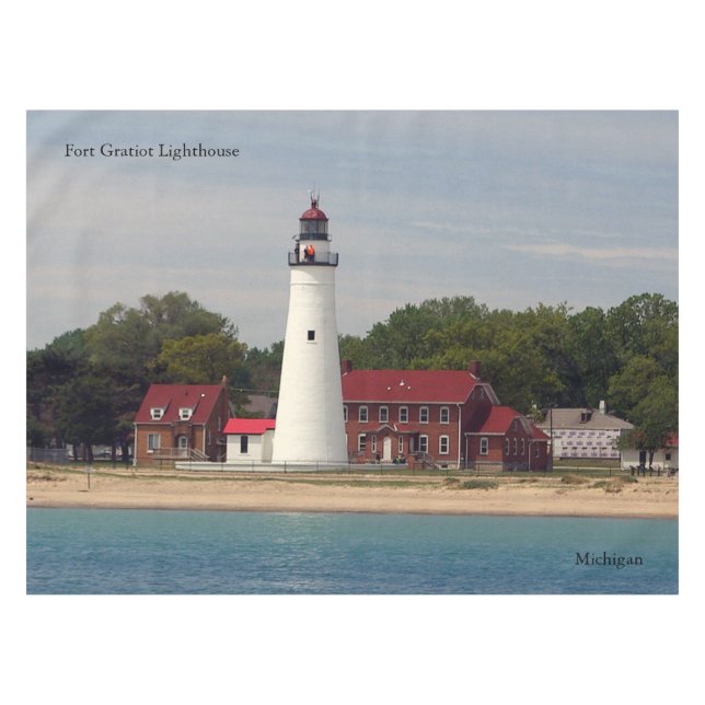 Fort Gratiot Lighthouse table cloth (Front (Horizontal))